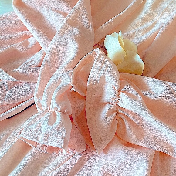 Boohoo Frill Embellished Blush Kimono SZ-10 - Picture 12 of 15